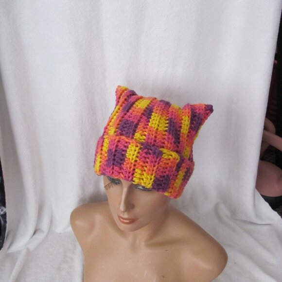 Multicolor Cat Ear Beanie - Picture 9 of 9